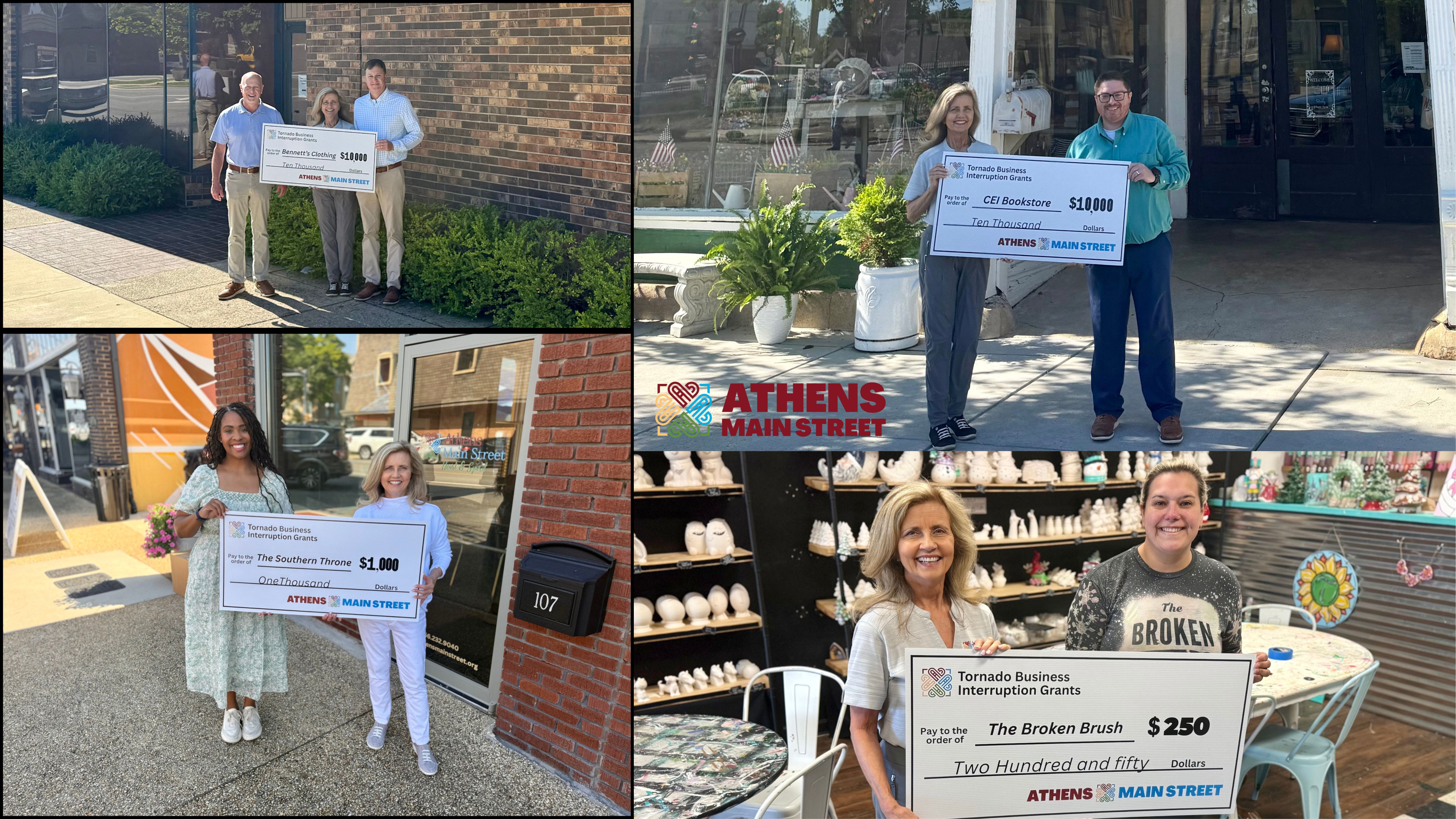 Athens Main Street Announces Recipients of Business Storm Relief Fund Following December Tornado